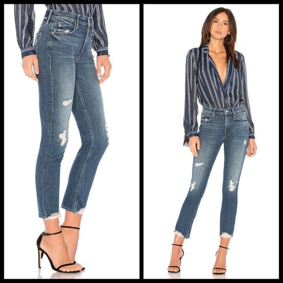 💕MOTHER SUPERIOR💕 Flirt Ankle Jeans ~ Testing the Waters High Rise 26 - Picture 4 of 16